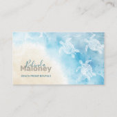 ビーチスタイルホワイトカメQRコードのスキャン 名刺 (正面)