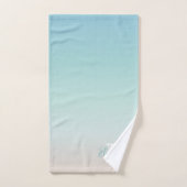 ビーチスタイル沿岸 |ミニマルモダンリストモノグラム バスタオルセット (ハンドタオル)