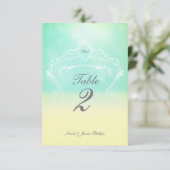 ビーチスタイル エレガント ヴィンテージ ウェディング テーブルナンバー (スタンド正面)