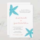 ビーチスターフィッシュウェディング招待状 招待状 (正面/裏面)