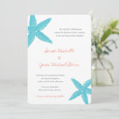 ビーチスターフィッシュウェディング招待状 招待状 (スタンド正面)