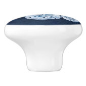 ビーチスターフィッシュサンドドルネイビーブルー素朴ウッド セラミックノブ (側面)