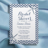 ビーチスターフィッシュシェブロンストライプブライダルシャワー 招待状