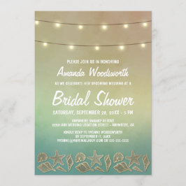 ビーチスターフィッシュシーシェルブライダルシャワー招待状 招待状