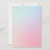 ビーチスターフィッシュパステルホログラフィックブライダルシャワー 招待状 (裏面)