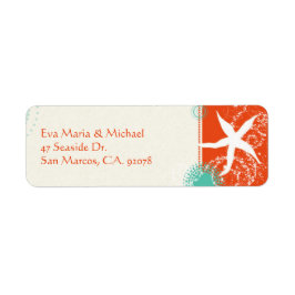 ビーチスターフィッシュレッド結婚アクア差出人住所 ラベル