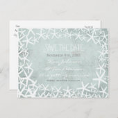 ビーチスターフィッシュヴィンテージ結婚式はがき救の日付 案内ポストカード (正面/裏面)