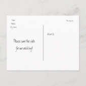 ビーチスターフィッシュヴィンテージ結婚式はがき救の日付 案内ポストカード (裏面)