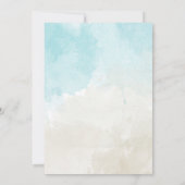 ビーチスターフィッシュ水彩ウェディング 招待状 (裏面)