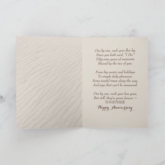 ビーチスターフィッシュ59周年記念 カード (内部)