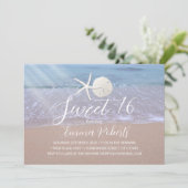 ビーチスターフィッシュ&サンドドルエレガントスウィート16 招待状 (スタンド正面)