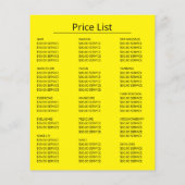 ビーチスターフィッシュ、ビューティーサロン広告、美容院の宣伝 チラシ (裏面)