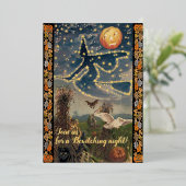 ビーチスターリーナイトハロウィーン 箔招待状 (立ち正面)