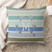 ビーチストライプとヒトデ可逆 クッション (ブランケット)