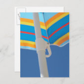 ビーチストライプの傘 ポストカード (正面/裏面)