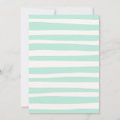 ビーチストライプの波枠卒業 招待状 (裏面)