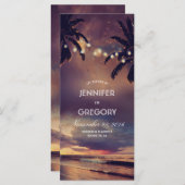 ビーチストリングライツパームズ結婚式 プログラム (正面/裏面)