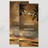 ビーチストリングライツパームズ結婚式 プログラム (正面/裏面)