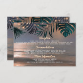 ビーチストリングラ結婚イトの情報ゲストカード エンクロージャーカード (正面/裏面)