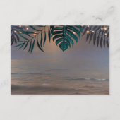 ビーチストリングラ結婚イトの情報ゲストカード エンクロージャーカード (裏面)