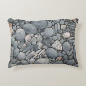 ビーチストーンシェル石絵画石芸術 アクセントクッション (正面)