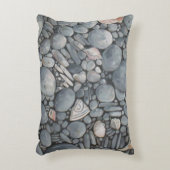 ビーチストーンシェル石絵画石芸術 アクセントクッション (正面(垂直))