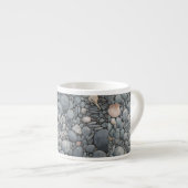 ビーチストーンシェル石絵画石芸術 エスプレッソカップ (正面右)