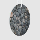 ビーチストーンシェル石絵画石芸術 オーナメント (正面)