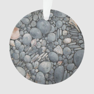 ビーチストーンシェル石絵画石芸術 オーナメント