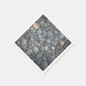 ビーチストーンシェル石絵画石芸術 スタンダードカクテルナプキン (角)