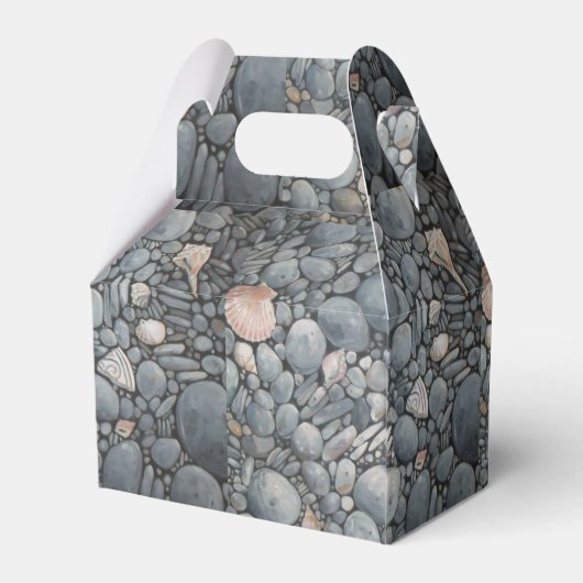 ビーチストーンシェル石絵画石芸術 フェイバーボックス (裏面サイド)