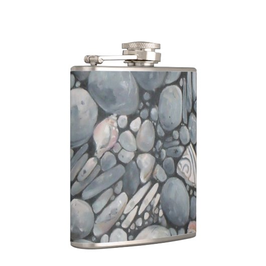 ビーチストーンシェル石絵画石芸術 フラスク (右)