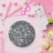 ビーチストーンシェル石絵画石芸術 ペーパープレート (パーティー)