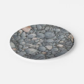 ビーチストーンシェル石絵画石芸術 ペーパープレート (アングル)