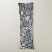 ビーチストーンシェル石絵画石芸術 ボディピロー (正面縦)
