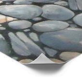 ビーチストーンシェル石絵画石芸術 ポスター (角)