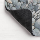 ビーチストーンシェル石絵画石芸術 マウスパッド (コーナー)