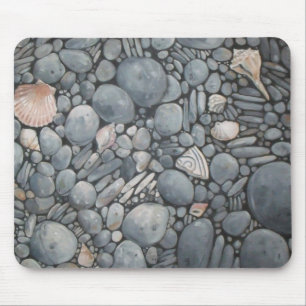 ビーチストーンシェル石絵画石芸術 マウスパッド
