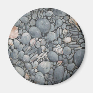 ビーチストーンシェル石絵画石芸術 マグネット