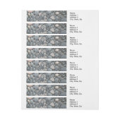 ビーチストーンシェル石絵画石芸術 ラップアラウンド宛名ラベル (シート)