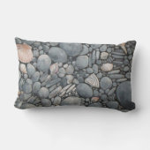 ビーチストーンシェル石絵画石芸術 ランバークッション (裏面)