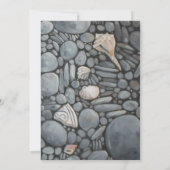 ビーチストーンシェル石絵画石芸術 招待状 (裏面)