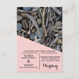 ビーチストーンドリフトウ結婚ッド 招待状