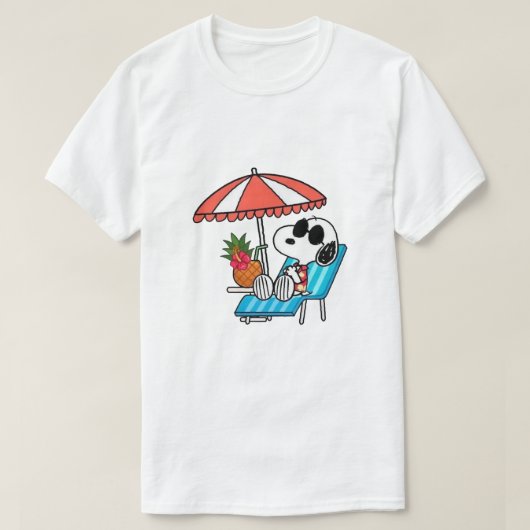 ビーチスヌーピーサマーホリデイ Tシャツ (デザイン正面)
