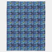 ビーチスパークル写真コラージュ,  フリースブランケット (正面)