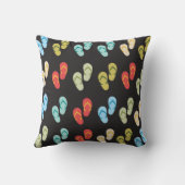 ビーチスリッパ模様 クッション (裏面)