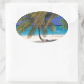 ビーチセブンマイルグランドケイマン 楕円形シール (バッグ)