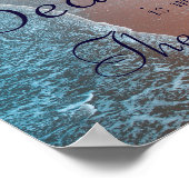 ビーチセラピーことわざとブルーコースタルウォーター ポスター (角)