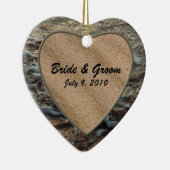 ビーチセレニティキープサケ結婚ーズオーナメント セラミックオーナメント (右)