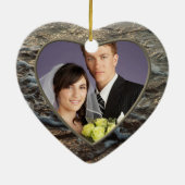 ビーチセレニティキープサケ結婚ーズオーナメント セラミックオーナメント (裏面)